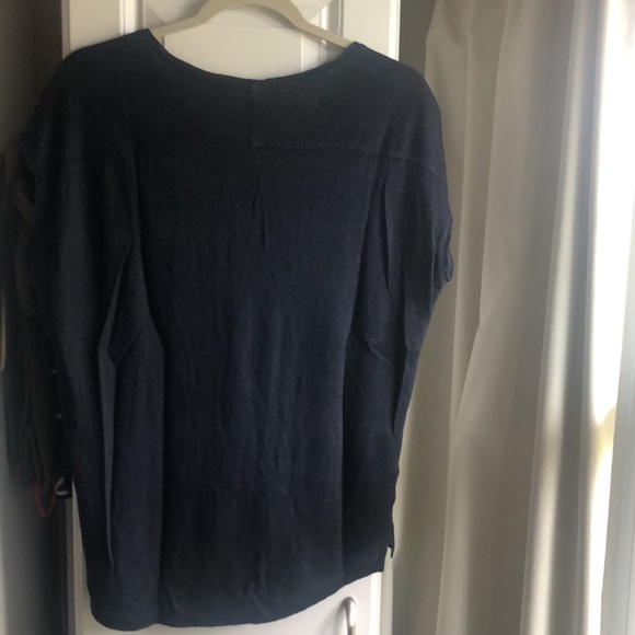 100% Linen Black Tee - Picture 6 of 7